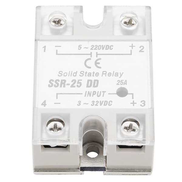 Solid State Relay SSR-25 DD 25A 5-220VDC Teollisuuden automaation ohjausmoduuli