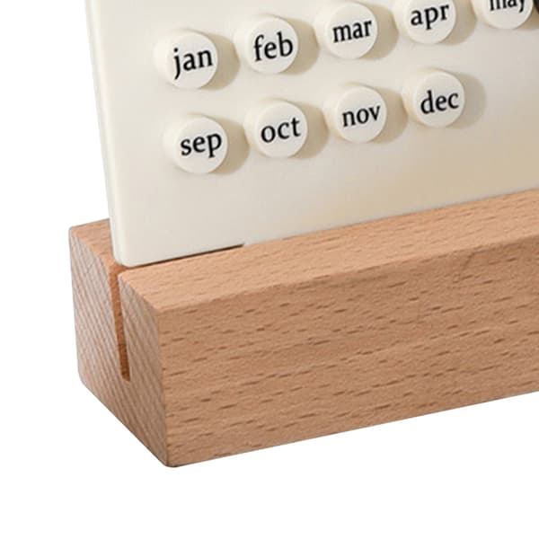 Trä DIY Barn Evighetskalender - Förbättra Planeringsförmåga, Handdriven, Vit Heminredning