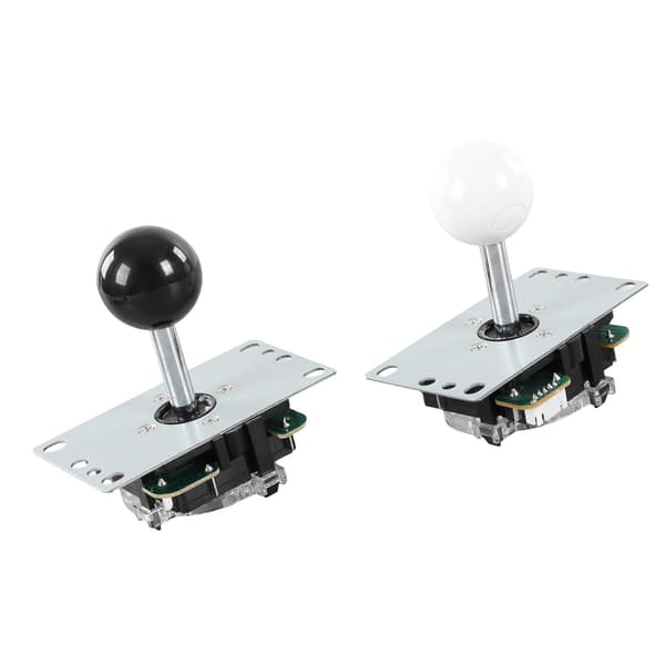 Gør-det-selv arkadesæt til 2 spillere, USB-encoder joystick og knapsæt, sort/hvid, tilbehør til hjemmefestspil