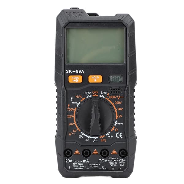 Digitalt Multimeter Auto Ranging Stemmeudsendelse AC DC Spænding Strøm Kapacitans Modstand Frekvens Tester