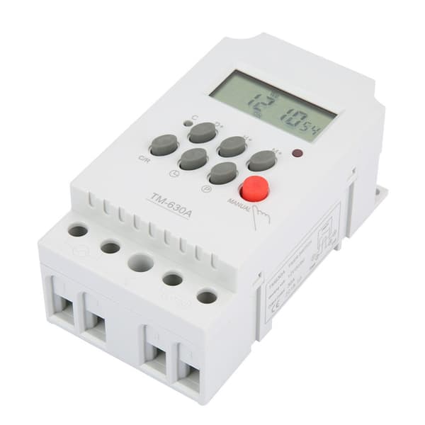12V DC Mini LCD Digital Timer Switch TM630A, Programmerbar Stikkontakt, 16A, Daglig Cyklus, Hjemmeautomatisering