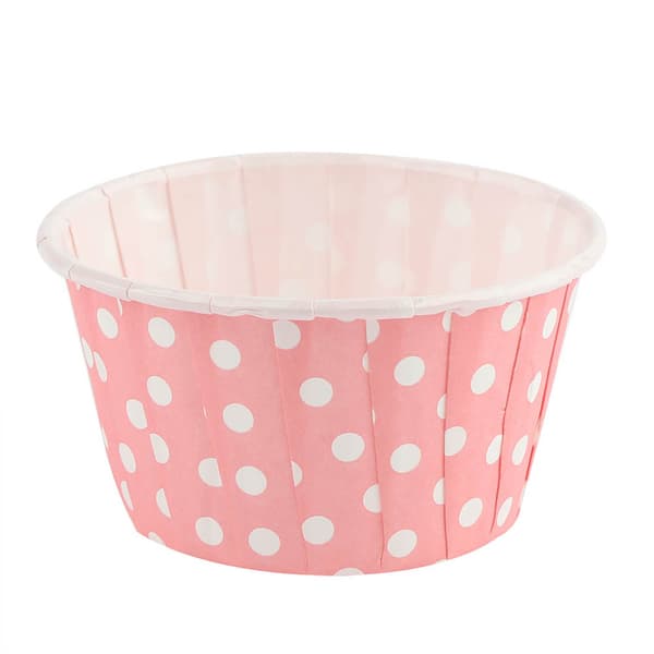 100-pack mini cupcakeformar, runda bakformar med lock, rosa muffinsformar för festgodis