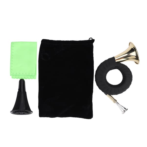 Mini Mässing Bb Jakthorn Mikro Valthorn Instrumentkit