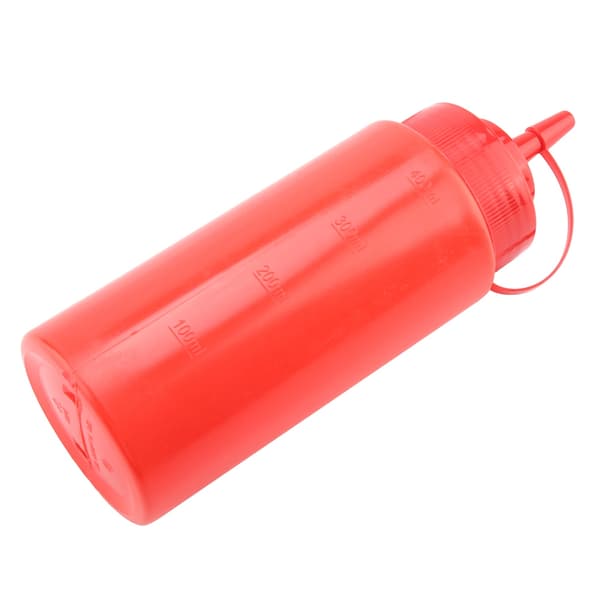 10 stk. rød plastik sauce dispenser sæt 460 ml til olie, eddike, fløde