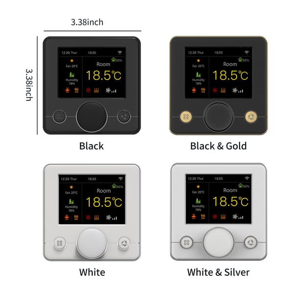 Smart WiFi Termostat, RGB LCD Touch Display, Elektrisk Varmeprogrammerbar Controller til Hjemmet