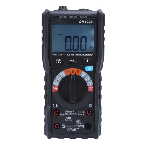 DM100B Digitalt Multimeter LCD Bærbart Højpræcisions Integreret Industriel Brændsikker Voltmeter