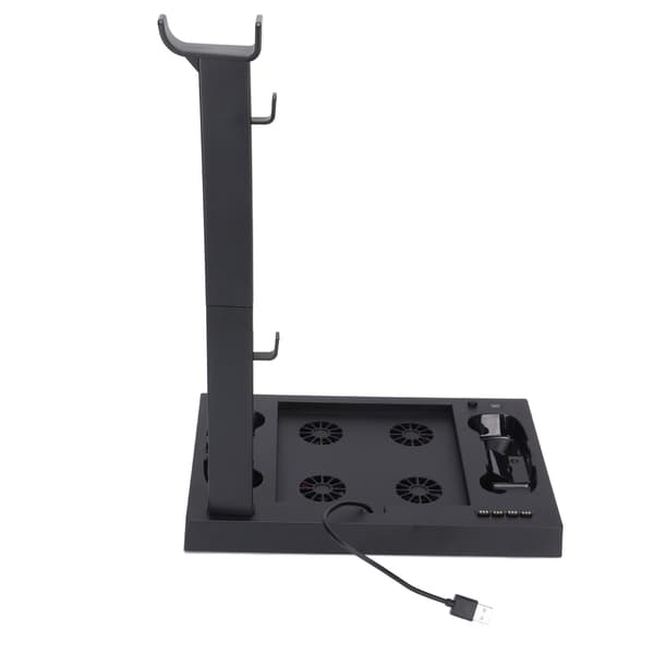 Xbox Series X kølestativ, multifunktionel blæserbase med headsetholder og batteriadapter