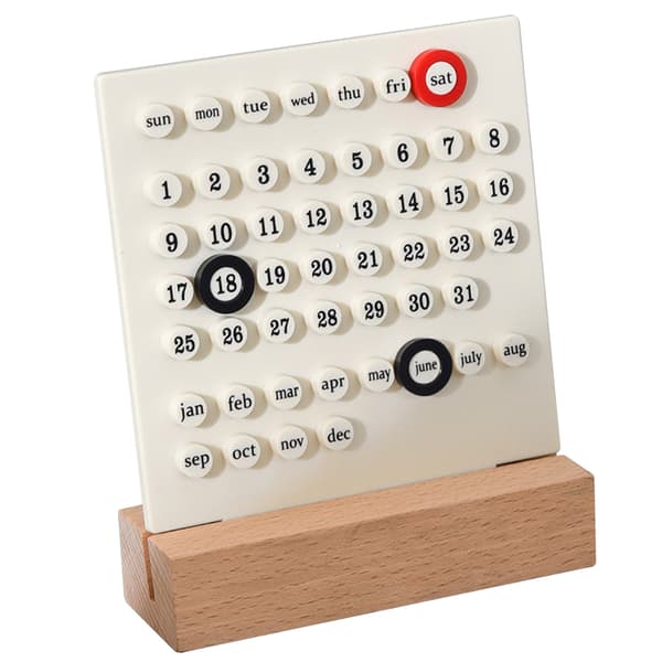 Trä DIY Barn Evighetskalender - Förbättra Planeringsförmåga, Handdriven, Vit Heminredning