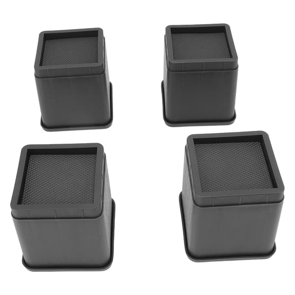 4-pack stapelbara möbelhöjare, halkfria gummikuddar, lyft för soffa, säng och stol