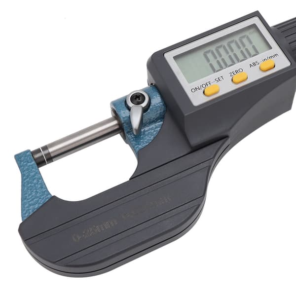 Forkromet legering digitalt display lav fejl mikrometer 0,001 mm opløsning (0~25 mm)
