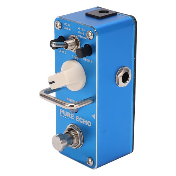 Delayeffekt Ren Eko Metall Monoblock Multifunktionell Digital Pedal för Elgitarr DC 9V
