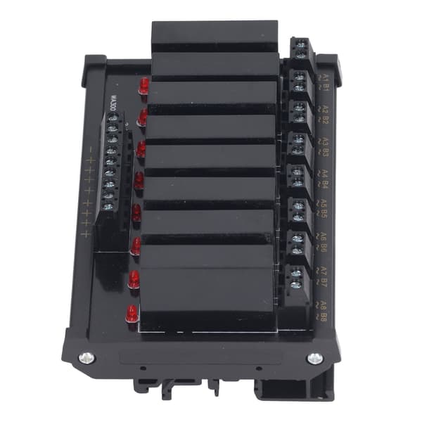 Solid State -relemoduuli DIN-kiskoasennus 8-kanavainen Solid State -rele 3-32VDC tulo 5-8A 24-480VAC kuorma