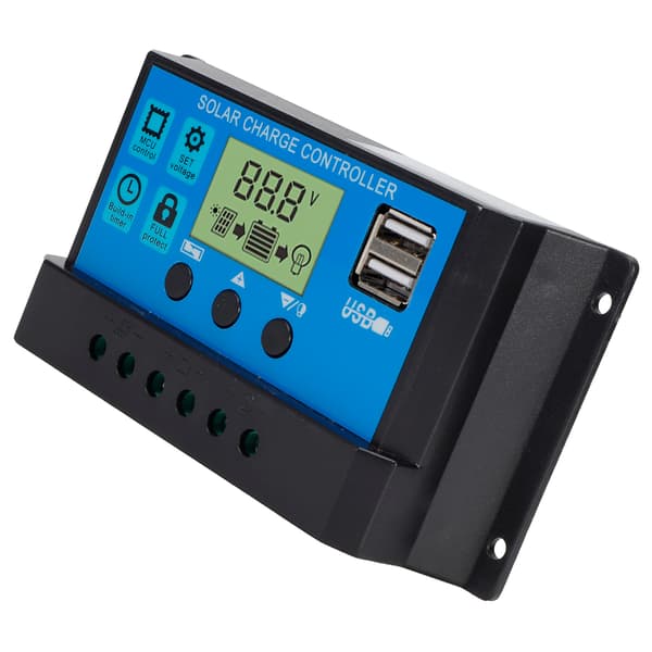 OffGrid PWM Solar Charge Controller 30A Auto 12V/24V Selvtilpassende Regulator til Solpanelsystem