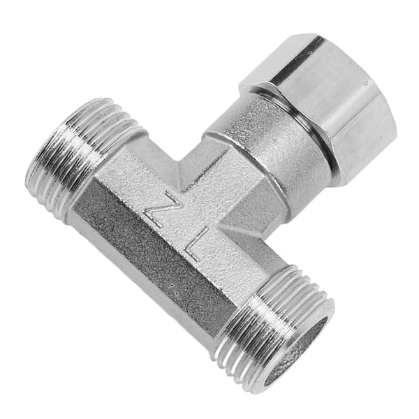 3-vejs T-fitting 304 rustfrit stål G1/2 indvendigt gevind rørforbinder til vand og luft