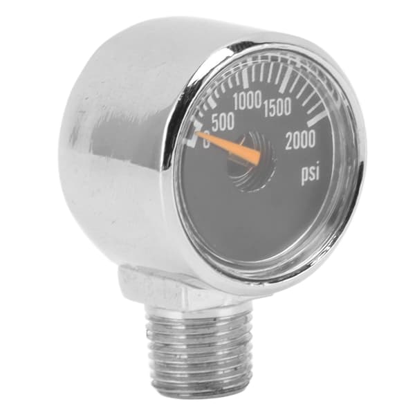 2000psi trykmåler 1/8NPT montering CO2-cylinder påfyldningstrykmåler til CO2-gastank, sort