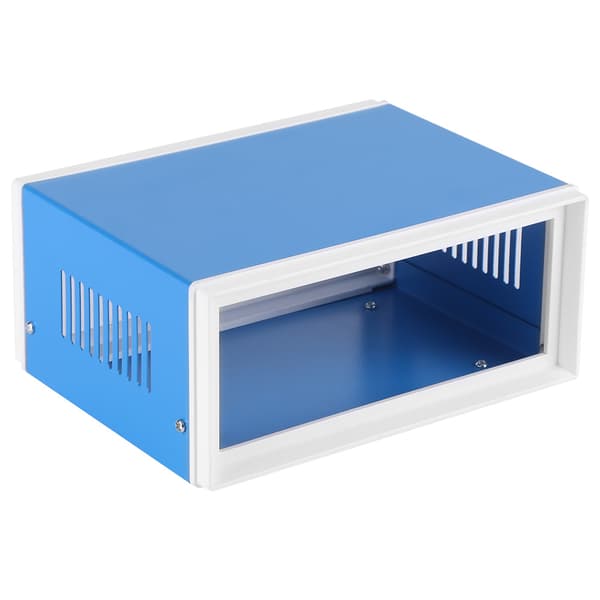 Blå metalkabinet projektboks - DIY elektrisk samledåse (170x130x80mm)