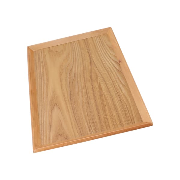 Rektangulär träbricka Multifunktionell serveringsbricka för fruktmat Pizza sammankomst utomhus 36,5 X 27 cm