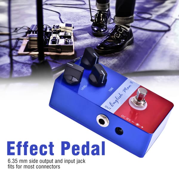 Mini Metal Distortion Gitarr Effektpedal med True Bypass 6.35mm Jack Tillbehör