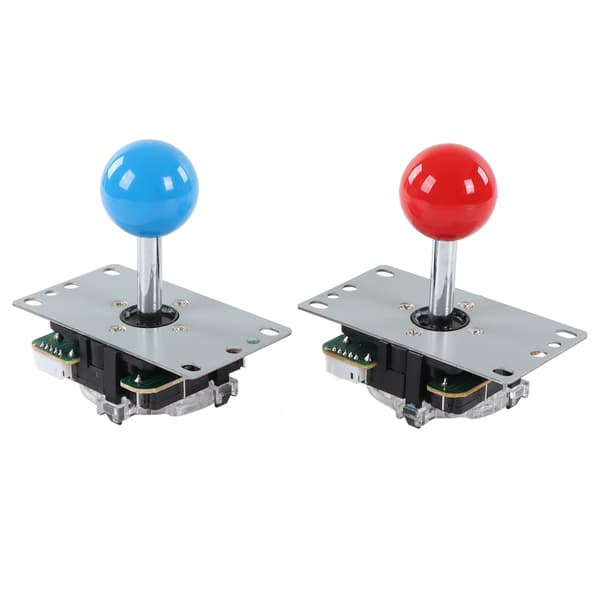 2-spiller DIY Arcade-sæt USB-brætspil-encoder Joystick Arcade-knapsæt til venner, der samles, blå og rød