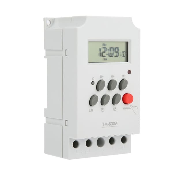 12V DC Mini LCD Digital Timer Switch TM630A, Programmerbar Stikkontakt, 16A, Daglig Cyklus, Hjemmeautomatisering