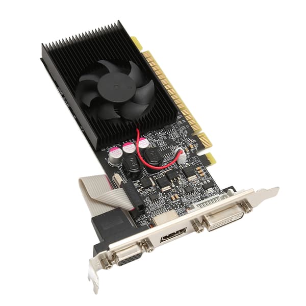 Diskret grafikkort 64bit 1GB PCI Express 2.0 X 16 DVI VGA HD Multimedia Interface Output Hurtig køling til stationær computer