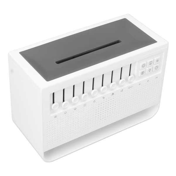 Flamlös Aroma Diffuser USB White Noise Machine, Simulerad Eld Doft Luftfuktare för Hemmakontor, Vit