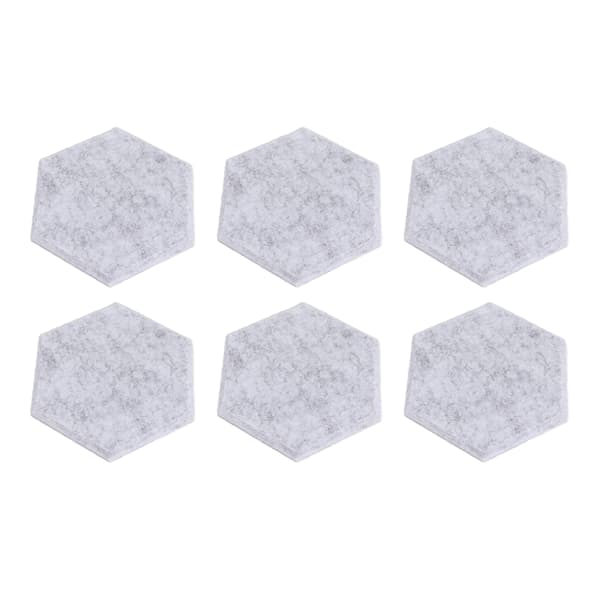 Hexagon akustikpaneler med hög densitet ljudabsorberande - Ljusgrå - 12-pack