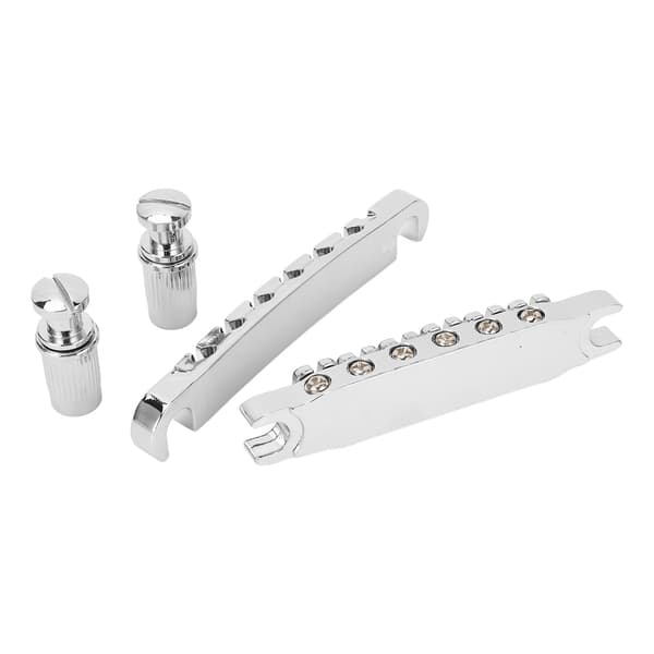 Delad gitarrbrygga Zinklegering Individuellt justerbar 10,4 mm gitarrsträng genom bryggbyte för LP Silver