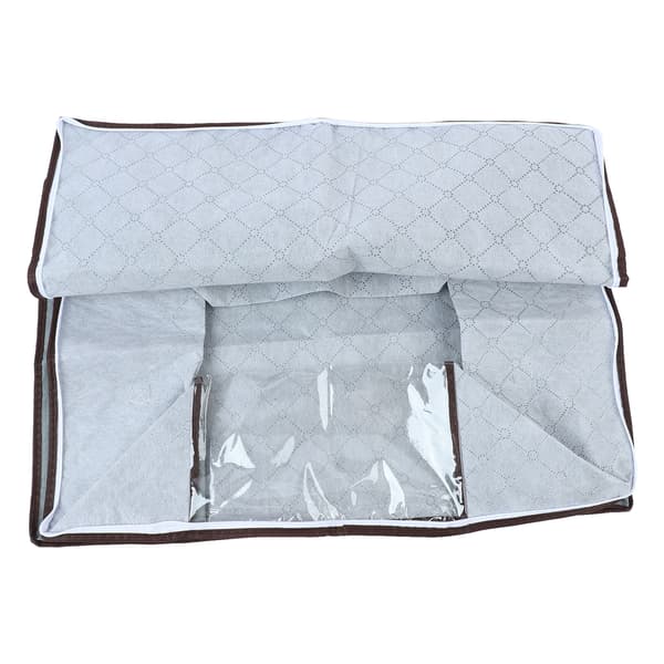 Grå förvaringslåda i nonwoven för sovrum