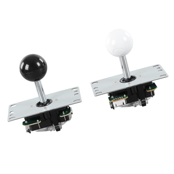 Gør-det-selv arkadesæt til 2 spillere, USB-encoder joystick og knapsæt, sort/hvid, tilbehør til hjemmefestspil