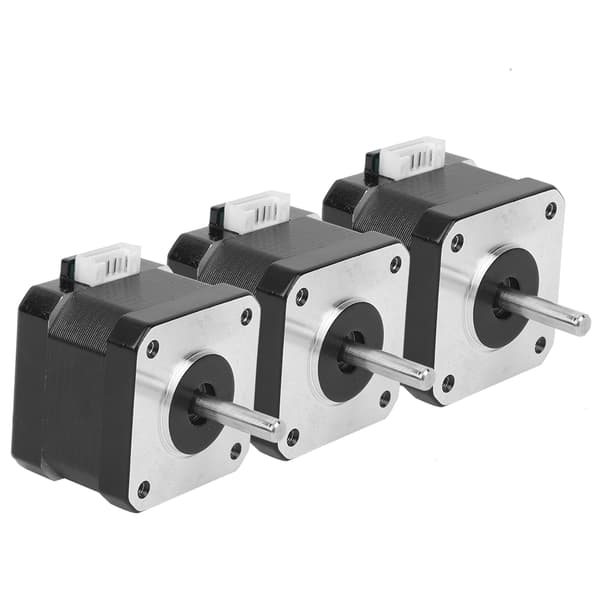 Stepper Motorsæt Sort Rustfrit Stål 3D Printer Tilbehør 42BYGHW609 34mm 12V