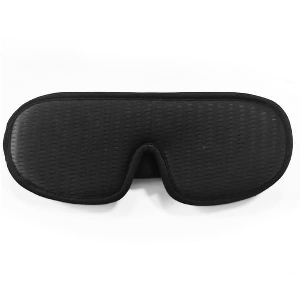 Justerbar 3D-sovemaske til stresslindring og afslapning - Blød, sort, lysblokerende