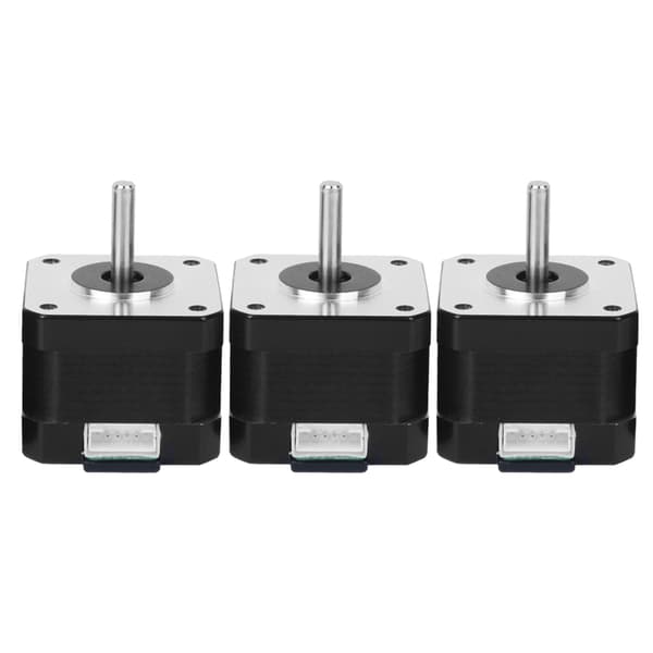 Stepper Motorsæt Sort Rustfrit Stål 3D Printer Tilbehør 42BYGHW609 34mm 12V