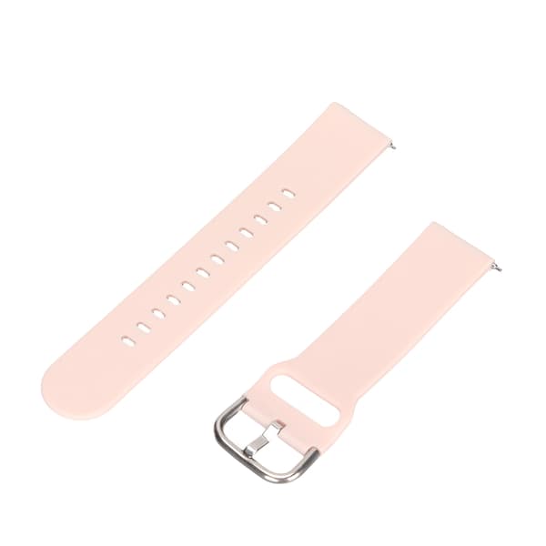 Silikonebånd 20 mm Solid Rosa Erstatningsrem til Amazfit GTS 3, GTS 2, Bip S, Bip Ur