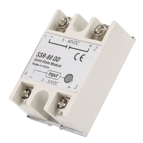 SSR80DD 80A Industriel Halvlederrelæ, 332-5200VDC Solid State Switch