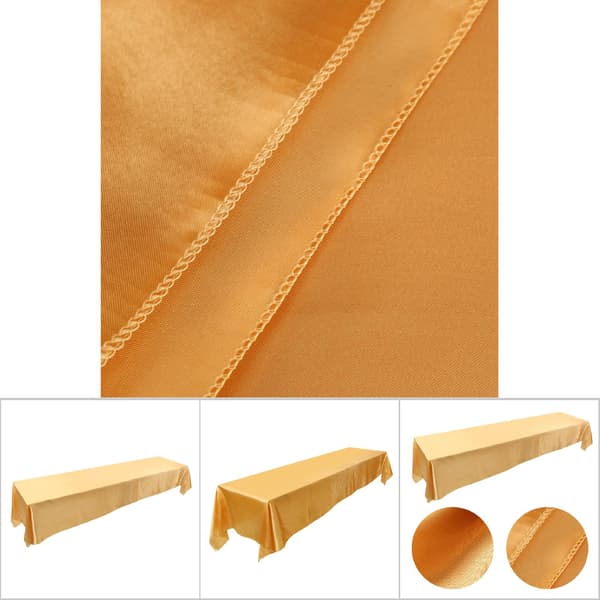 Gul fläckresistent rektangulär duk 145x320cm för bröllopsbankett festdekor