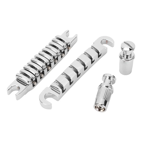 Delad gitarrbrygga Zinklegering Individuellt justerbar 10,4 mm gitarrsträng genom bryggbyte för LP Silver