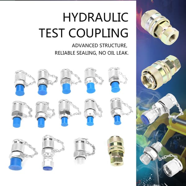14 st hydraulisk trycktestpunkt kopplingsadaptersats för hydrauliska system