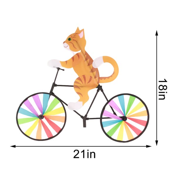 Sort kat cykel vindmølle hvirveldyr vindspinner havekunst indretning