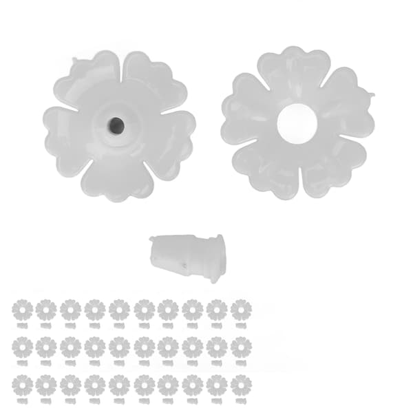 30 stk. Kolibrifoderblomster Hængende Fuglefoderporte Udskiftningsdele Havedekoration Hvid
