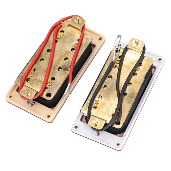 Humbucker i lönnträmagnet för hals och stall för LP SG Jazzgitarr (Guld)