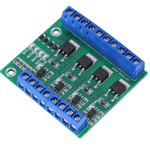 4-vejs MOS-rørforstærkermodul med PLC og signal-LED-indikator