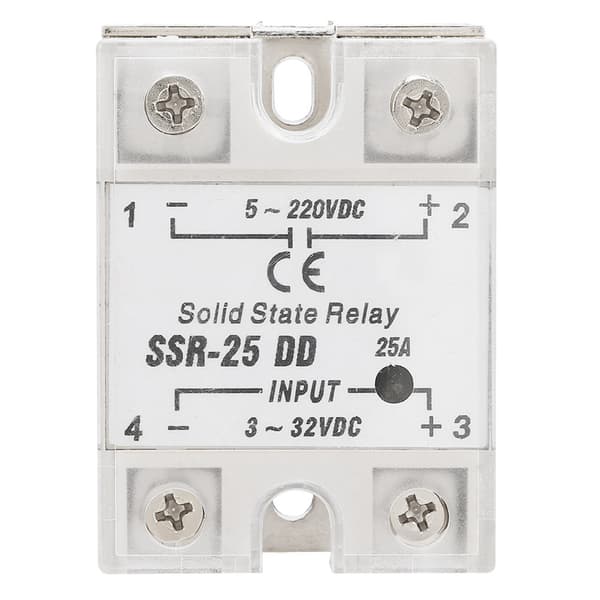 Solid State Relay SSR-25 DD 25A 5-220VDC Teollisuuden automaation ohjausmoduuli