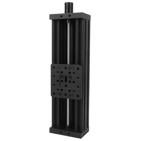 Lineær Slædeskinnebord 300mm, Aluminiumlegering CNC Fræser & 3D Printer Scene, Sort/Sølv