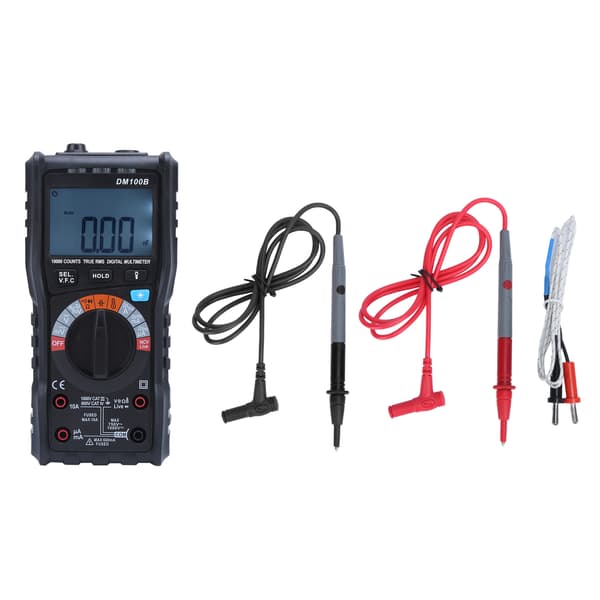 DM100B Digital Multimeter LCD Bärbar Högprecision Integrerad Industriell Brännsäker Voltmeter