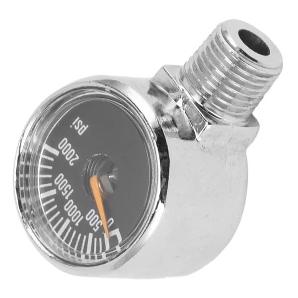 2000psi trykmåler 1/8NPT montering CO2-cylinder påfyldningstrykmåler til CO2-gastank, sort