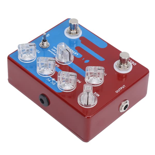 Distortion Delay Gitarr Effektpedal Digital med 3 Lägen CP‑68 DC9V Musiktillbehör