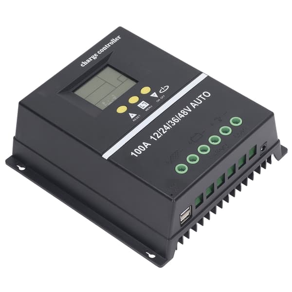 MPPT Solar Charge Controller Dobbelt USB-port Baggrundsbelyst LCD-display Solpanelregulator 12V 24V 36V 48V Adaptiv
