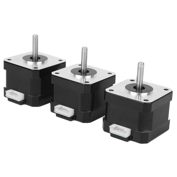 Stepper Motorsæt Sort Rustfrit Stål 3D Printer Tilbehør 42BYGHW609 34mm 12V