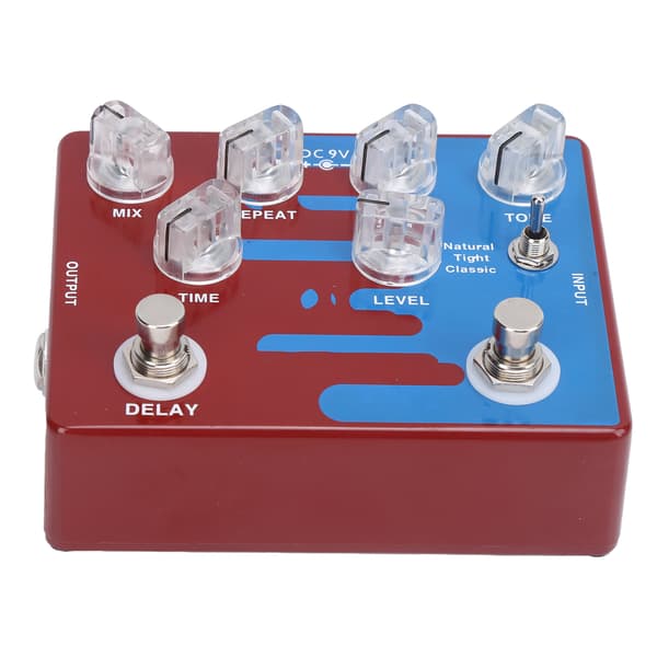 Distortion Delay Gitarr Effektpedal Digital med 3 Lägen CP‑68 DC9V Musiktillbehör